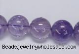 CNA805 15.5 inches 14mm round natural light amethyst beads