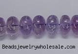 CNA810 15.5 inches 8*12mm rondelle natural light amethyst beads