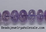 CNA811 15.5 inches 10*14mm rondelle natural light amethyst beads