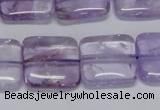 CNA843 15.5 inches 16mm square natural light amethyst beads