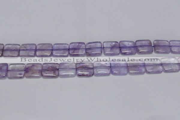 CNA843 15.5 inches 16mm square natural light amethyst beads