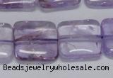 CNA844 15.5 inches 18mm square natural light amethyst beads