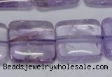 CNA845 15.5 inches 20mm square natural light amethyst beads