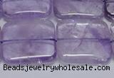 CNA846 15.5 inches 25mm square natural light amethyst beads