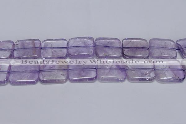 CNA848 15.5 inches 35mm square natural light amethyst beads