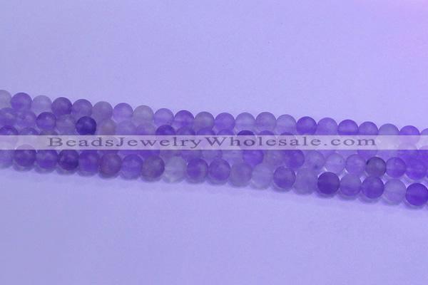 CNA911 15.5 inches 6mm round matte amethyst gemstone beads