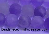 CNA914 15.5 inches 12mm round matte amethyst gemstone beads