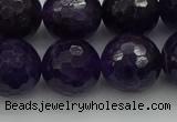 CNA920 15.5 inches 20mm faceted round natural amethyst beads