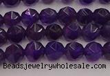 CNA936 15.5 inches 6mm faceted nuggets amethyst gemstone beads