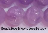 CNA956 15.5 inches 12mm round natural lavender amethyst beads