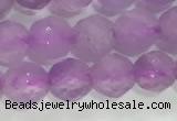 CNA962 15.5 inches 4mm faceted round natural lavender amethyst beads