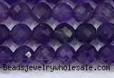 CNA990 15.5 inches 4mmm faceted round amethyst beads wholesale