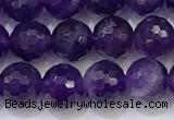 CNA991 15.5 inches 6mmm faceted round amethyst beads wholesale