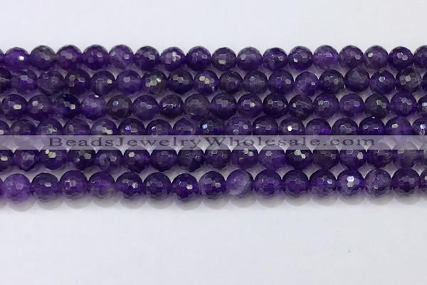 CNA991 15.5 inches 6mmm faceted round amethyst beads wholesale