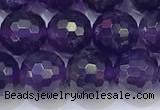 CNA992 15.5 inches 8mmm faceted round amethyst beads wholesale