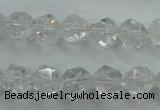 CNC100 15 inches 6mm faceted nuggets white crystal beads