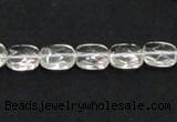 CNC24 8*10mm faceted rectangle grade AB natural white crystal beads