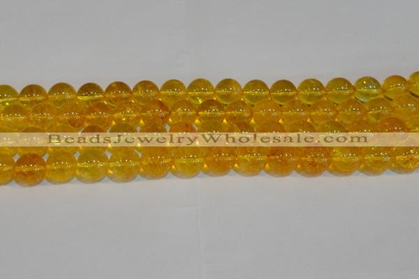 CNC404 15.5 inches 12mm round dyed natural white crystal beads