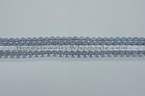 CNC508 15.5 inches 4mm round dyed natural white crystal beads