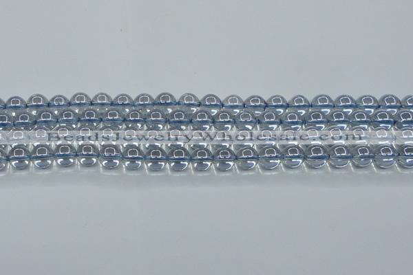 CNC511 15.5 inches 10mm round dyed natural white crystal beads