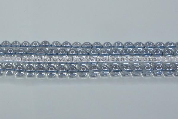 CNC512 15.5 inches 12mm round dyed natural white crystal beads