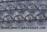 CNC595 15.5 inches 8mm round plated natural white crystal beads