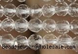 CNC700 15.5 inches 3mm faceted round white crystal beads