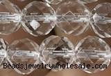 CNC704 15.5 inches 10mm faceted round white crystal beads