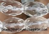 CNC722 15.5 inches 8*12mm faceted rice white crystal beads