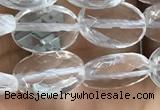 CNC762 15.5 inches 8*12mm faceted oval white crystal beads