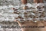 CNC804 10*14mm - 13*18mm faceted nuggets white crystal beads