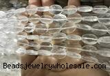 CNC840 15.5 inches 8*12mm faceted oval white crystal beads