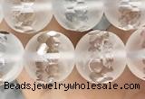 CNC852 15.5 inches 10mm faceted round white crystal beads