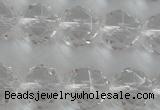 CNC89 15.5 inches 8mm faceted round natural white crystal beads