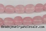 CNG07 15.5 inches 9*12mm nuggets rose quartz gemstone beads