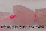 CNG1000 15.5 inches 15*25mm - 25*30mm nuggets rose quartz beads