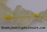 CNG1002 15.5 inches 15*25mm - 25*30mm nuggets lemon quartz beads