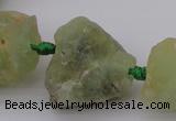 CNG1009 15.5 inches 15*25mm - 25*30mm nuggets green rutilated quartz beads