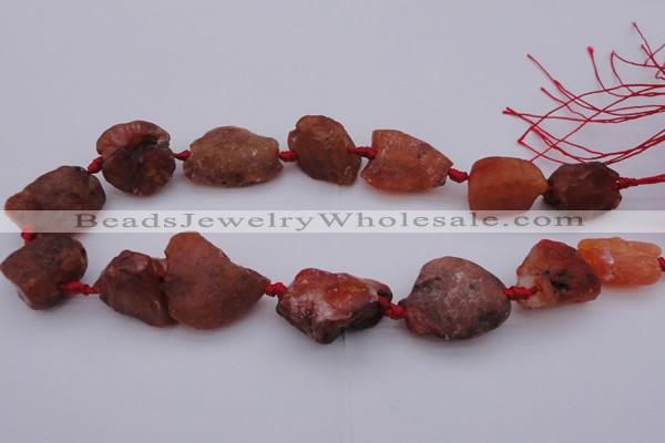 CNG1010 15.5 inches 15*25mm - 25*30mm nuggets red agate beads