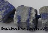 CNG1012 15.5 inches 15*25mm - 25*30mm nuggets lapis lazuli beads