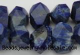 CNG1028 15.5 inches 10*14mm - 15*20mm faceted nuggets lapis lazuli beads