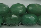 CNG1093 15*20mm - 18*25mm faceted nuggets green aventurine beads