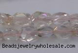 CNG1099 8*12mm - 10*14mm faceted nuggets AB-color white crystal beads