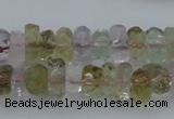 CNG1105 15.5 inches 5*8mm - 6*12mm faceted nuggets mixed quartz beads