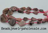 CNG1110 15.5 inches 10*15mm - 25*35mm nuggets rhodochrosite beads