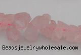 CNG1119 15.5 inches 8*12mm - 13*18mm nuggets rose quartz beads