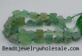 CNG1165 15.5 inches 15*25mm - 25*30mm nuggets green fluorite beads