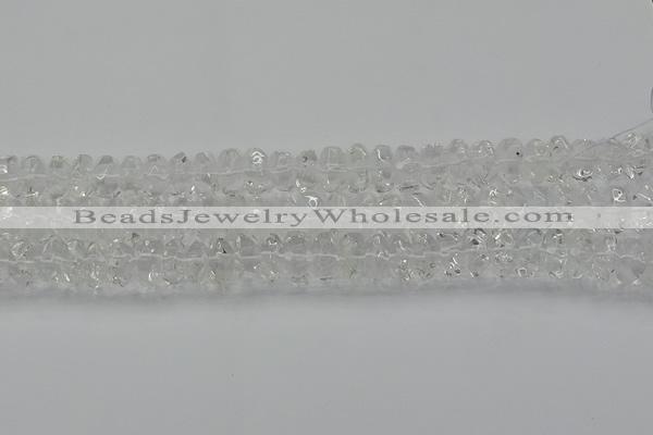 CNG1175 15.5 inches 6*14mm - 8*14mm nuggets white crystal beads