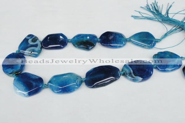 CNG1205 15.5 inches 20*30mm - 30*40mm freeform agate beads