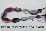 CNG1217 15.5 inches 20*30mm - 30*40mm freeform agate beads